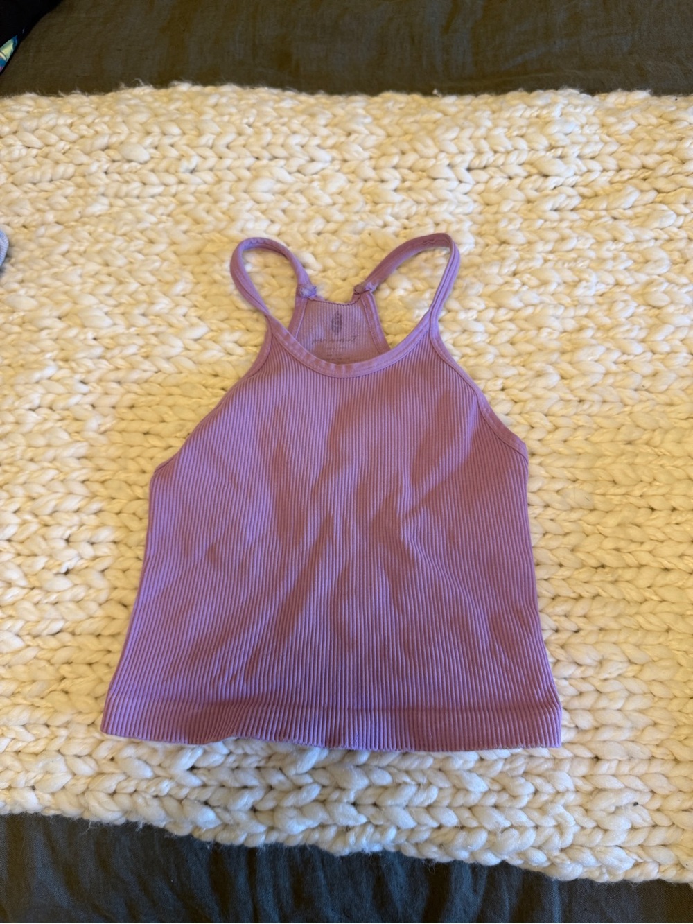 FP Movement by Free People Lilac Ribbed Racerback Tank